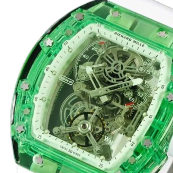 Richard Mille RM 56-01 Tourbillon Green Transparent Superior Replica - Image 4