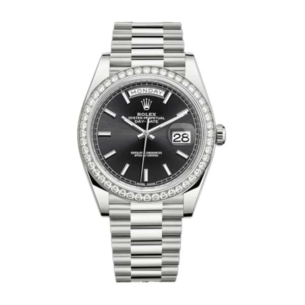 Rolex Day-Date 228238-0004 Black Diamond Dial Ultra Realistic Replica